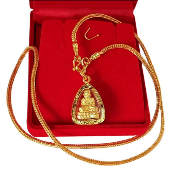 LP Thuad Gold Necklace Thai Amulet