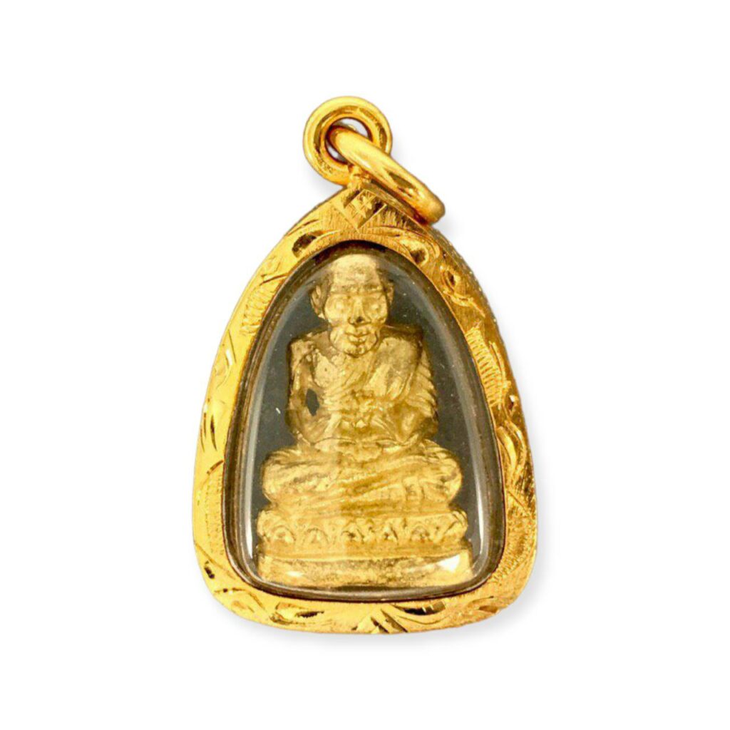 LP Thuad Thai Amulet Gold Pendant Jewelry